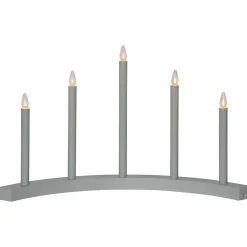 Accent ljusstake 5 ljuskällor, grå