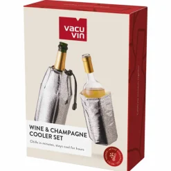 Active vin- och champagnekylare 2-pack, silver