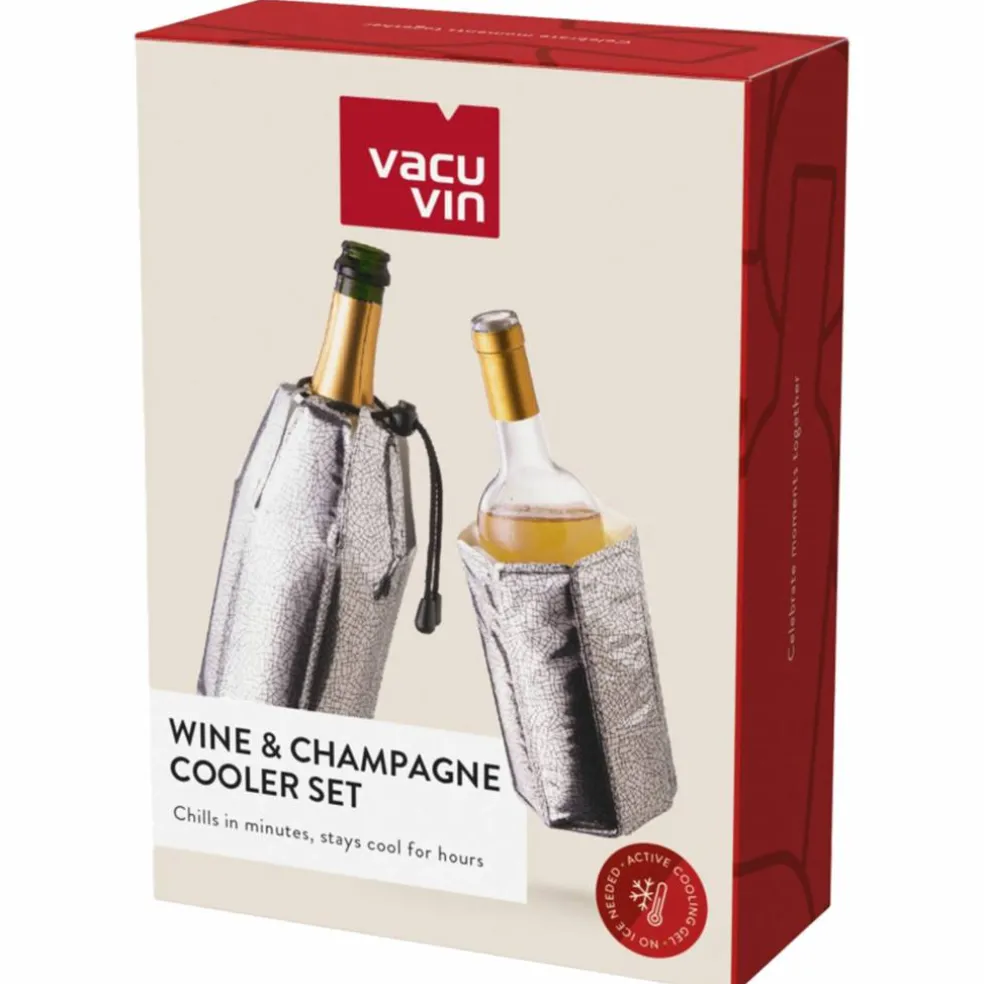Active vin- och champagnekylare 2-pack, silver