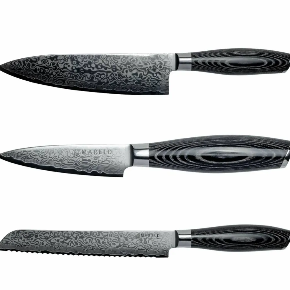 Akio Knivset m. brödkniv, svart