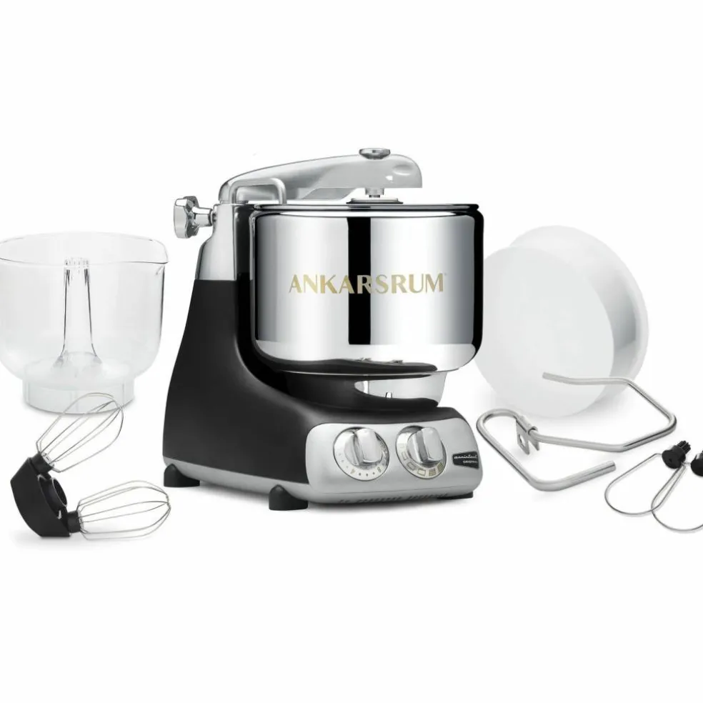 AKM 6230 köksmaskin med glassmaskin, black chrome