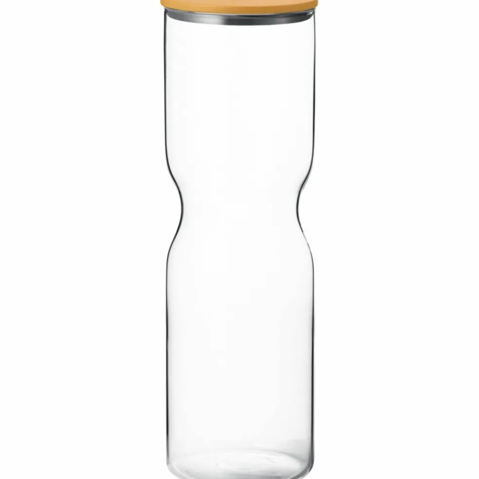 Alfredo förvaringsburk med lock 2 liter, glas/gul