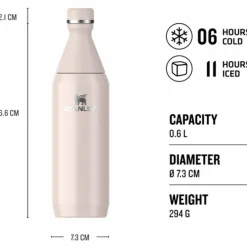 All Day Slim Bottle termos 0,6 liter, rose