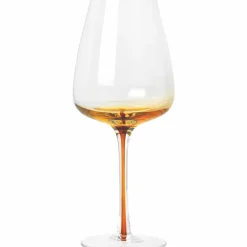 Amber' Munblåst vitvinsglas