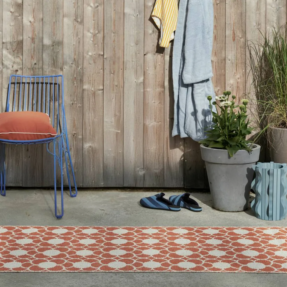 Anya matta 200 × 70 cm, river blue/vanilla