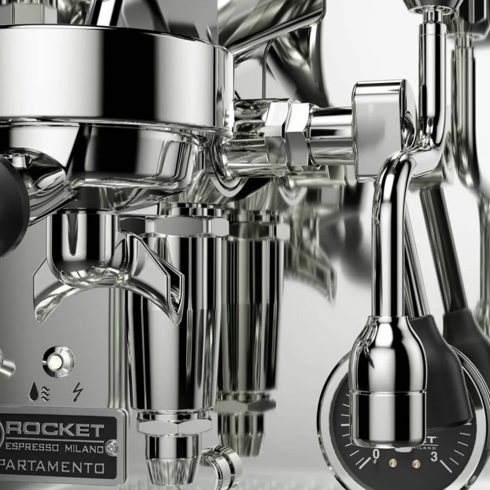 Appartamento TCA espressomaskin, krom/koppar