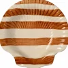Armona Stripe serveringsfat 23,5 cm, mörkbrun/vit