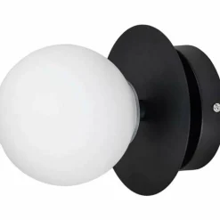 Art Deco IP44 vägglampa/plafond, vit/svart