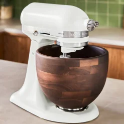 Artisan köksmaskin 4,7 liter med träskål i valnöt, porcelain