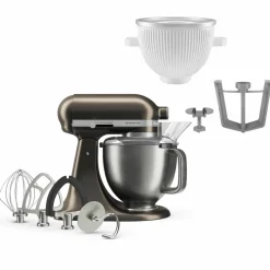 Artisan Plus köksmaskin med glasstillbehör, oat