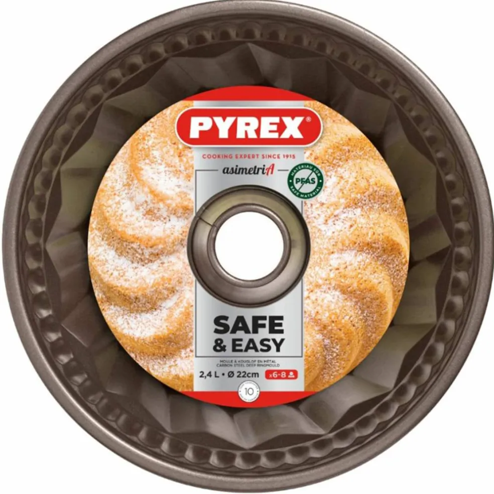 Asimetria sockerkaksform 22 cm, kolstål