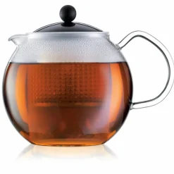 ASSAM Tekanna med glashandtag och stålfilter