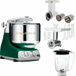 Assistent Original AKM 6230 köksassistent med köttkvarn, skärtillsats och mixerkanna, svart