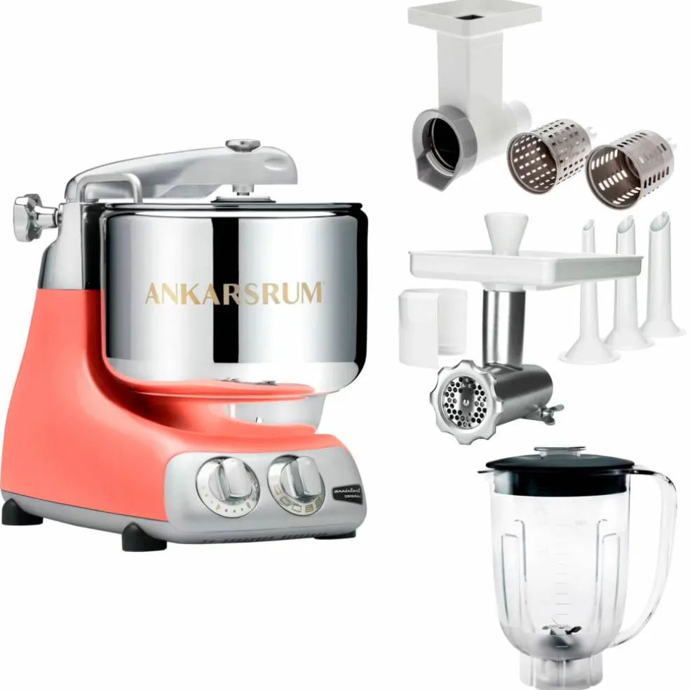 Assistent Original AKM 6230 köksassistent med köttkvarn, skärtillsats och mixerkanna, svart