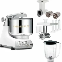 Assistent Original AKM 6230 köksassistent med köttkvarn, skärtillsats och mixerkanna, harmony beige