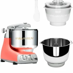 Assistent Original AKM 6230 köksmaskin med glasstillbehör och extra vispskål, light creme