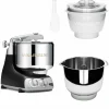 Assistent Original AKM 6230 köksmaskin med glasstillbehör och extra vispskål, ocean blue