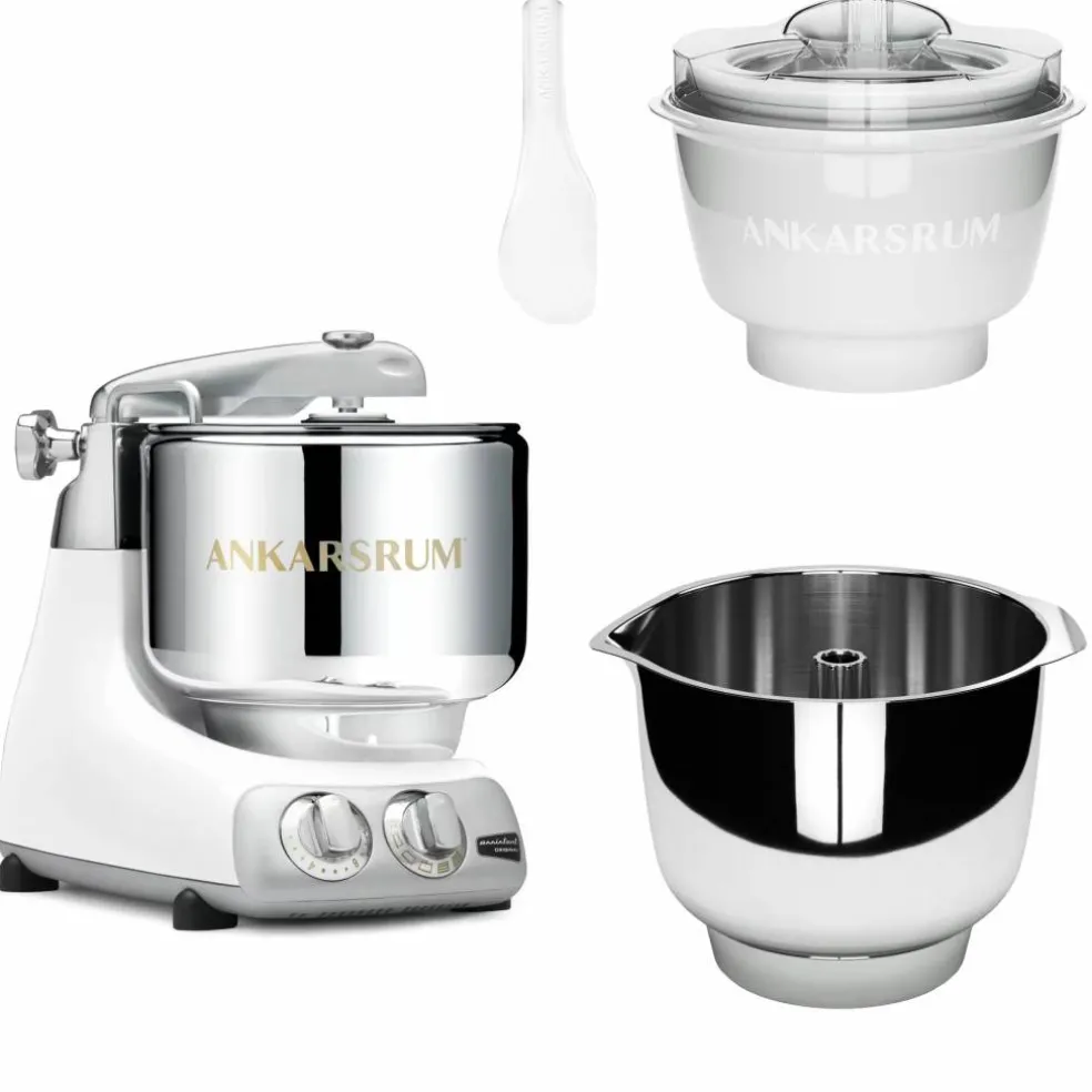 Assistent Original AKM 6230 köksmaskin med glasstillbehör och extra vispskål, harmony beige