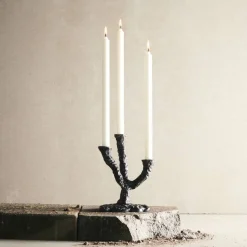 Ava ljusstake, antique dark grey