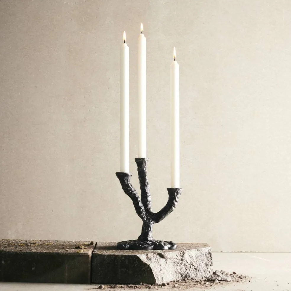 Ava ljusstake, antique dark grey