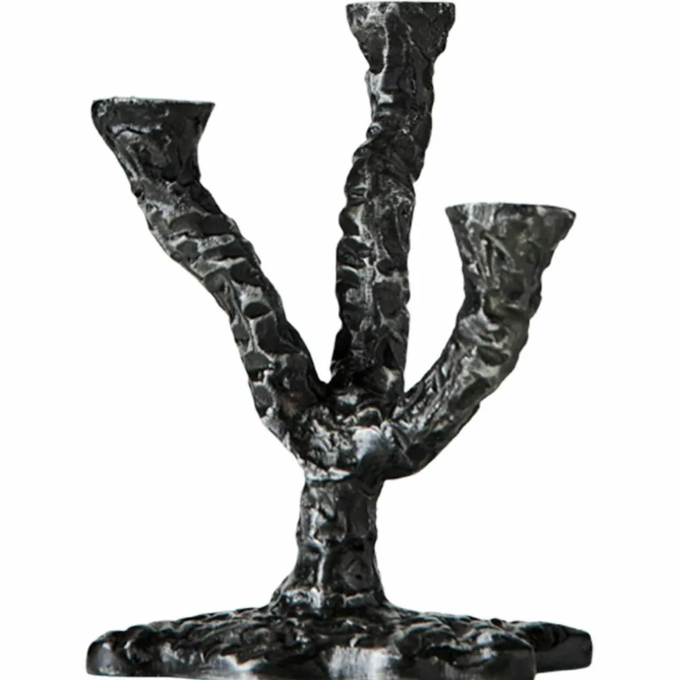 Ava ljusstake, antique dark grey