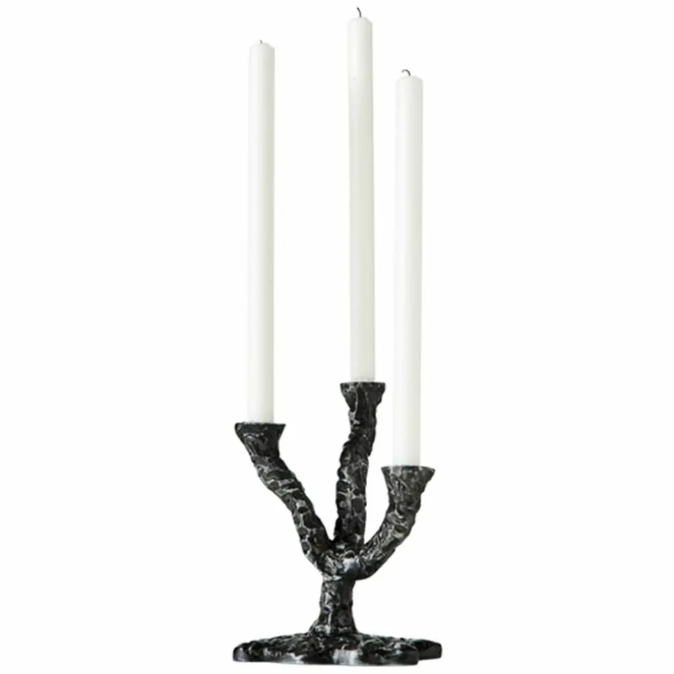 Ava ljusstake, antique dark grey