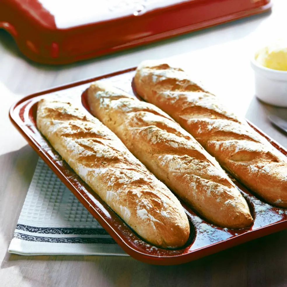 Baguetteform, röd