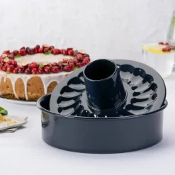 Bakform med avtagbar botten 3 delar 26 cm, mörkblå