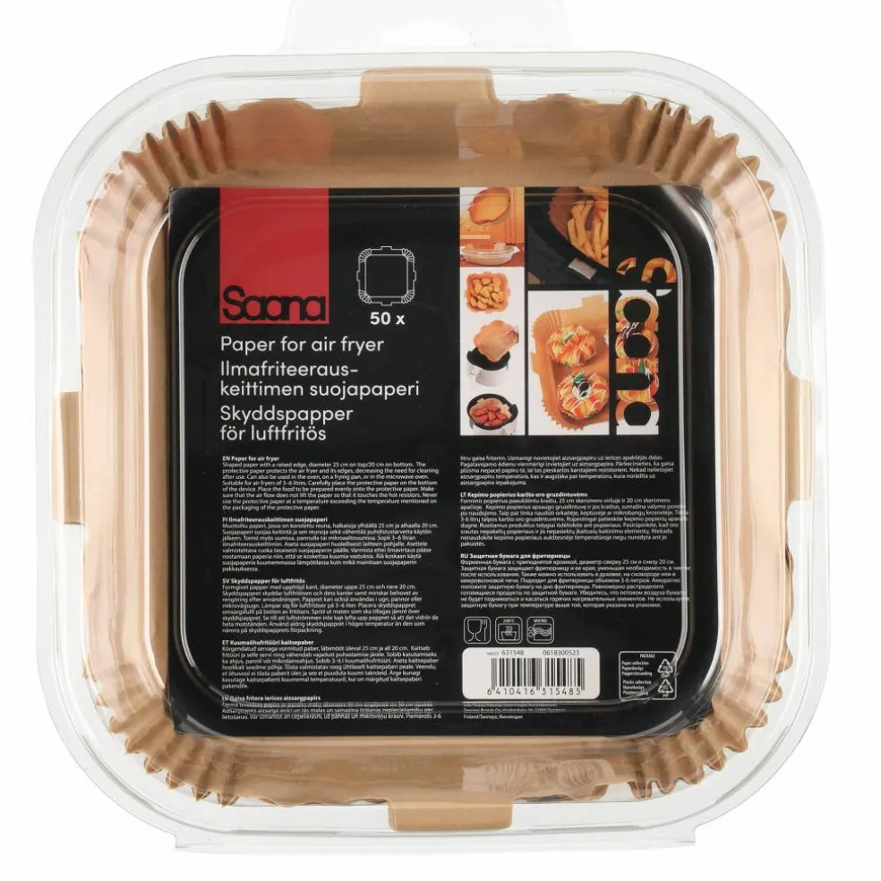 Bakplåtspapper till airfryer 25x20 cm, 50 st