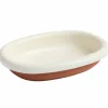 Barro oval tallrik small, benvit