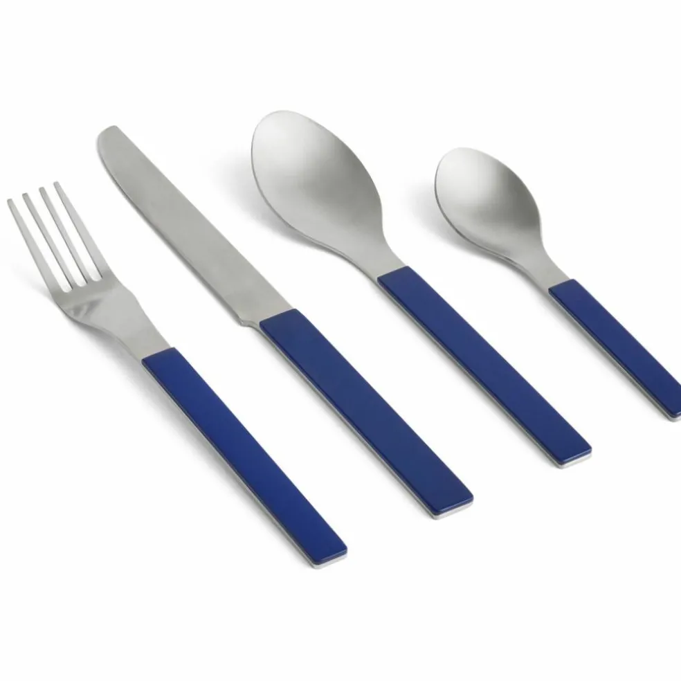 Bestickset 4 delar, mörkblå