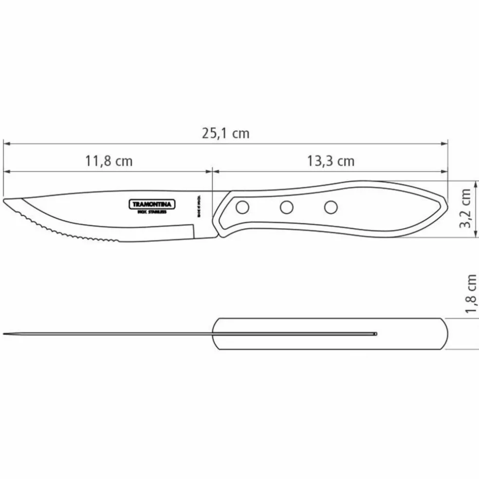 Biffbestick 8 delar 21,5 cm