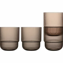 Billi vattenglas 4-pack, brun