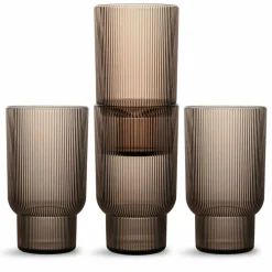 Billi vattenglas 4-pack, brun