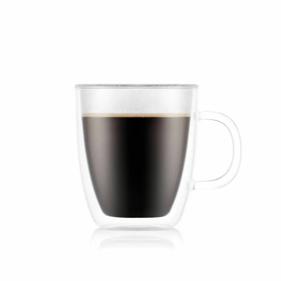 BISTRO Dubbelväggad mugg m. handtag, 2 st. - 0,45 l
