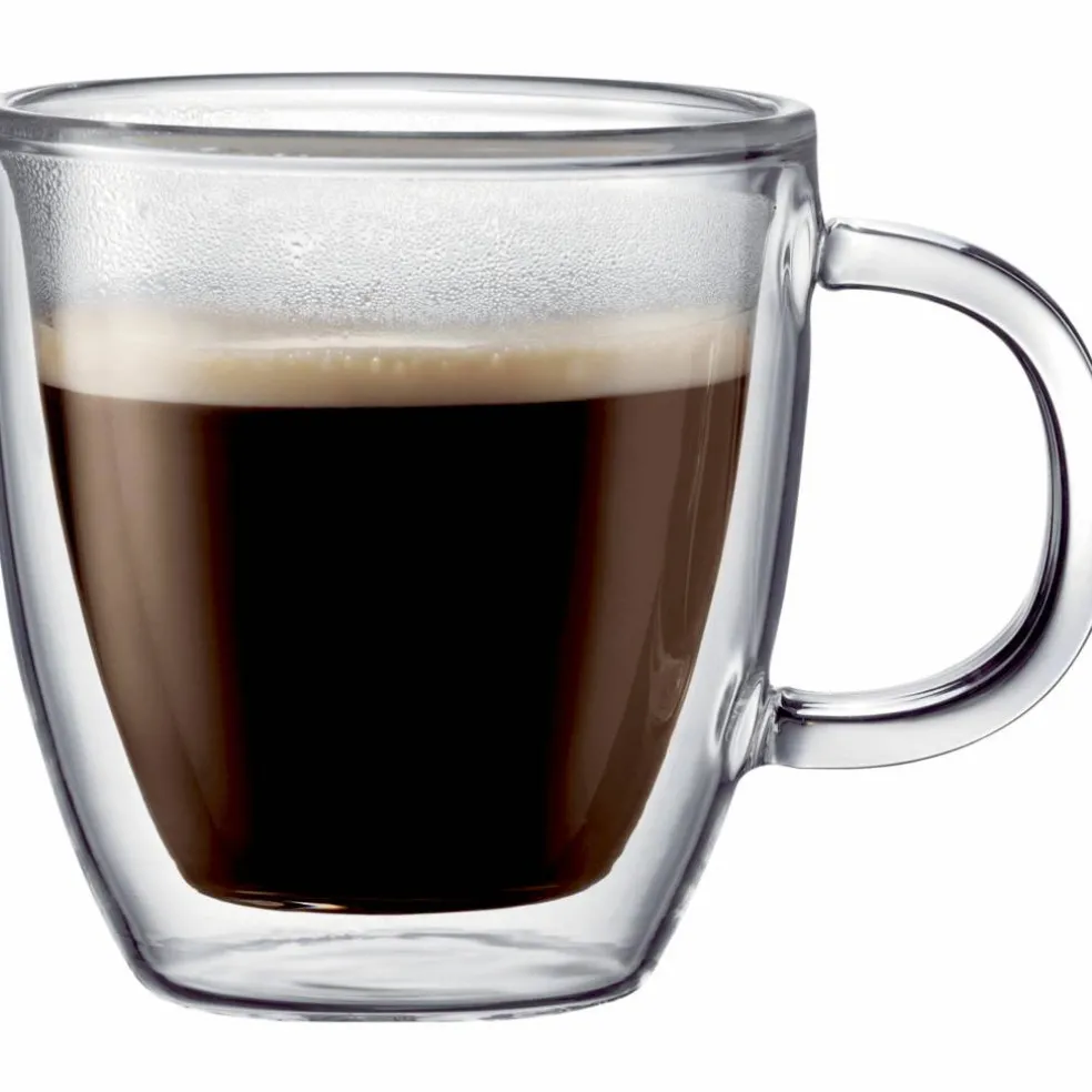 BISTRO Dubbelväggad mugg m. handtag, 2 st. - 0,45 l