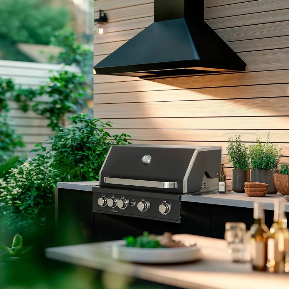 Black Pearl 4 inbyggd gasolgrill