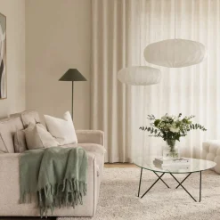 Bladverk lampskärm 70 cm, vit