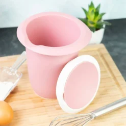Blandskål 1 liter, rosa/vit