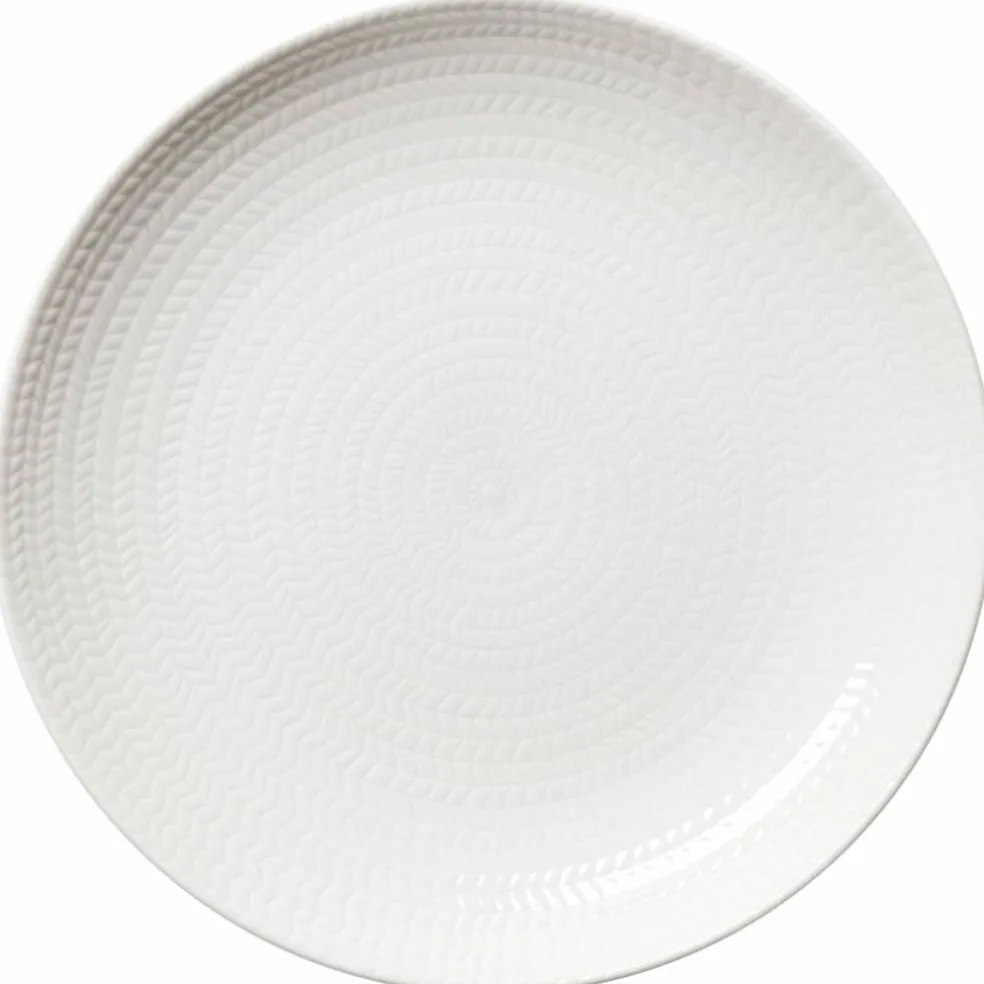 Blå Eld tallrik 23 cm, vit