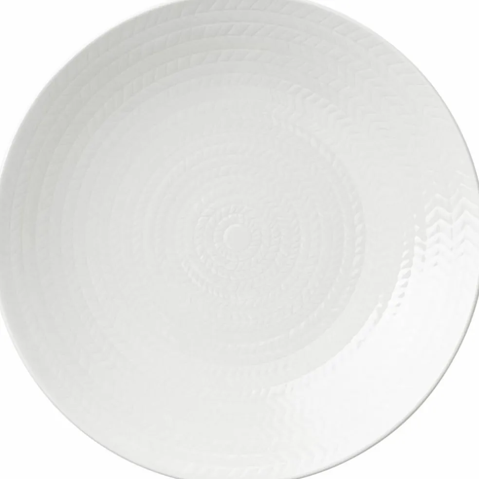Blå Eld tallrik 19 cm, vit