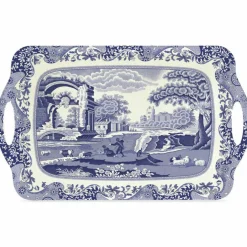 Blue Italian Bricka Stor