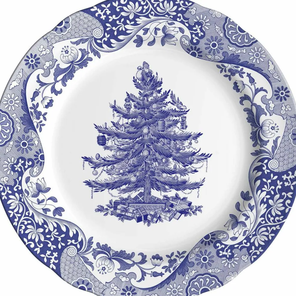 Blue Italian Christmas Tree Tallrik 27 cm
