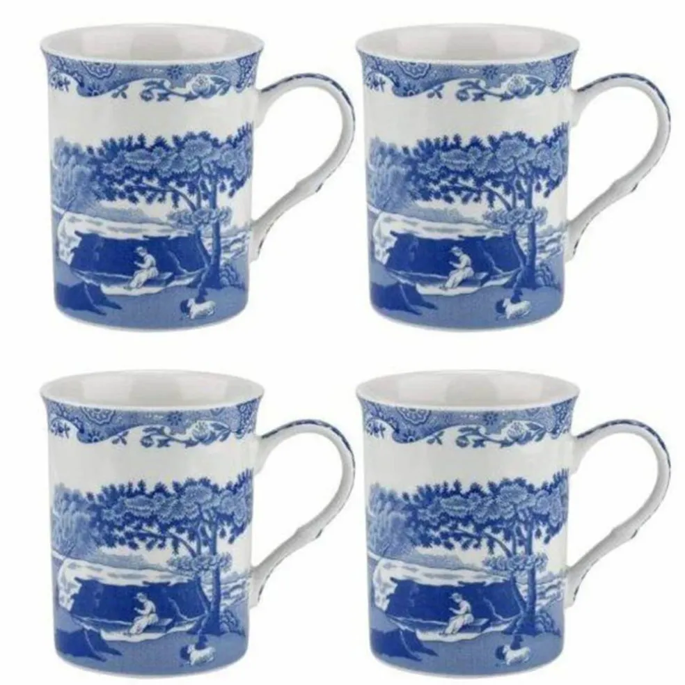 Blue Italian mugg 4 st