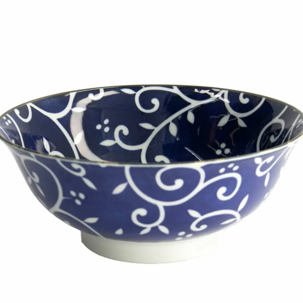Blue Karakusa ramenskål 1300 ml, blå/vit