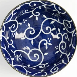 Blue Karakusa ramenskål 1300 ml, blå/vit