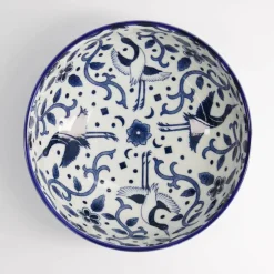 Blue Maizuru skål 20 cm, blå/vit