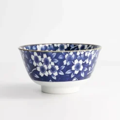 Blue Sakura skål 13 cm, blå/vit