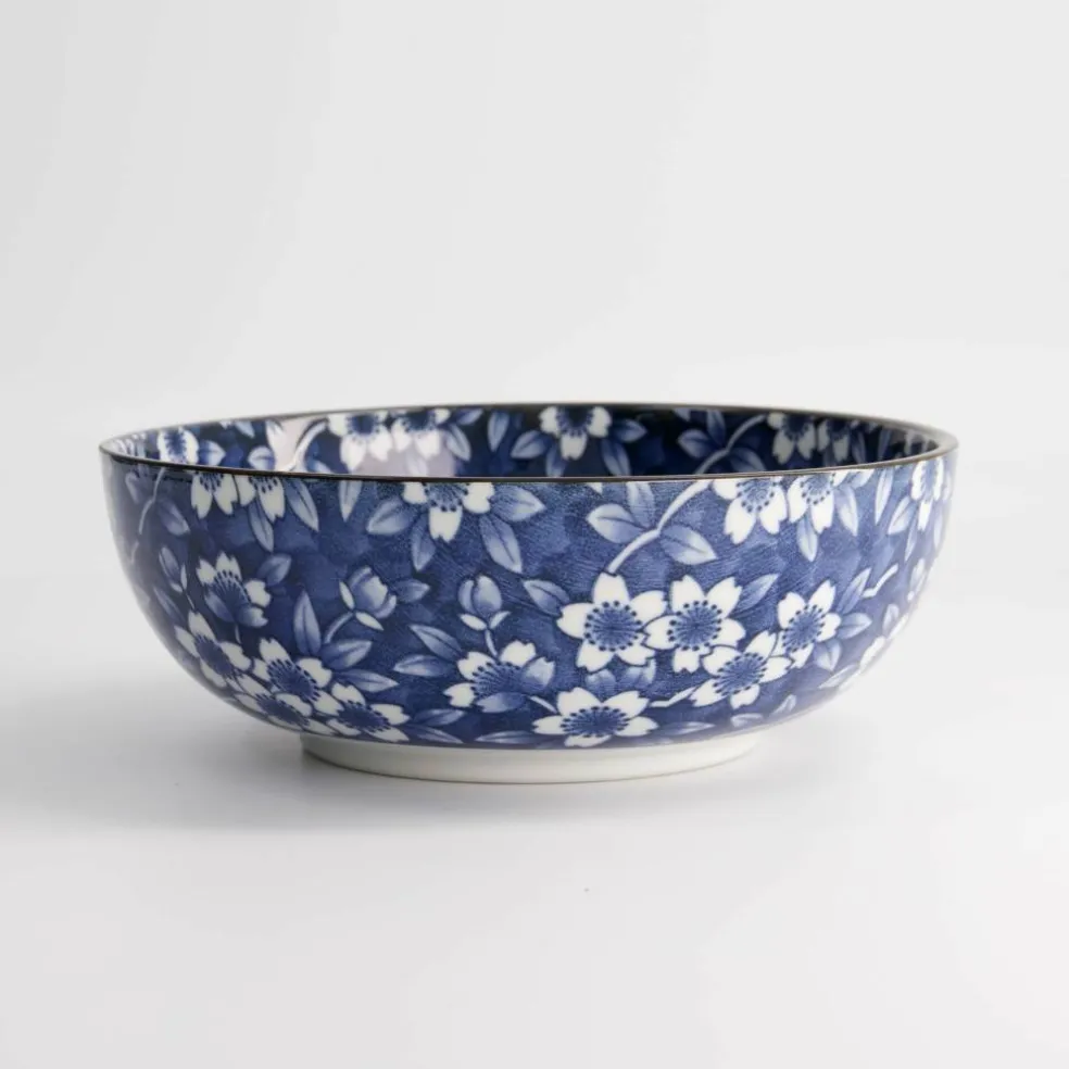 Blue Sakura skål 20 cm, blå/vit