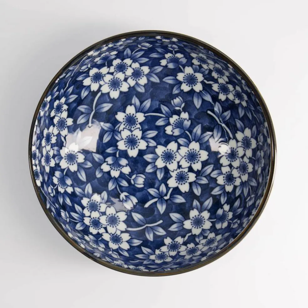 Blue Sakura skål 20 cm, blå/vit